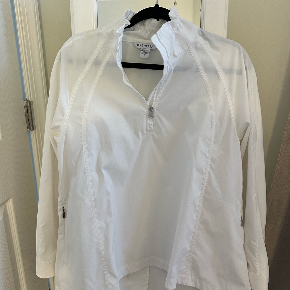 Athleta Ivory Zip-Up Jacket
